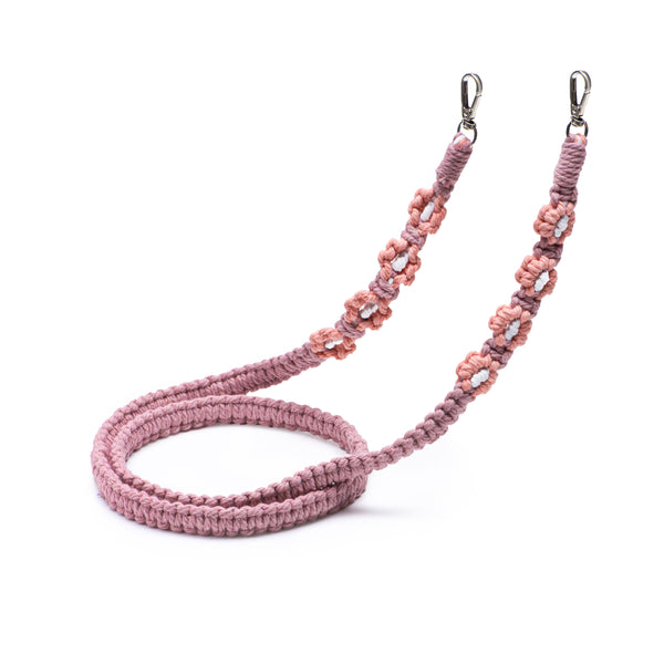 Powder Pink macramé strap