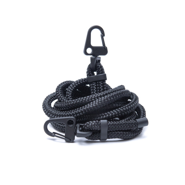 Black carabiner rope