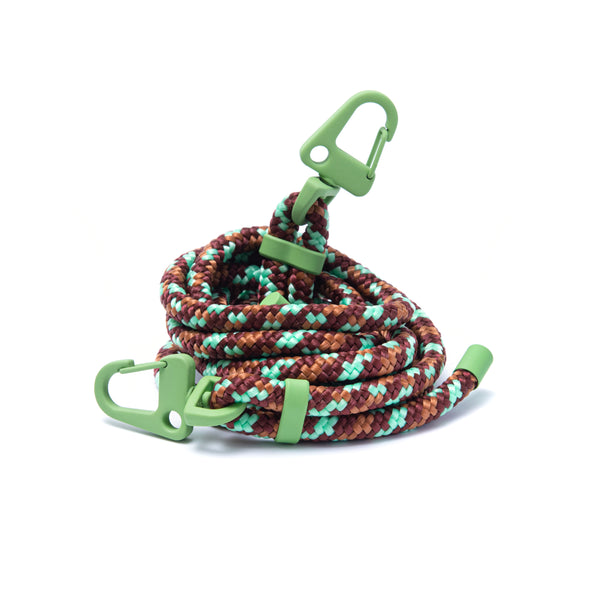 Green-Brown carabiner rope