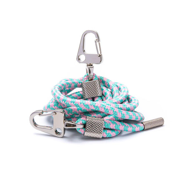 Mint-Pink carabiner rope