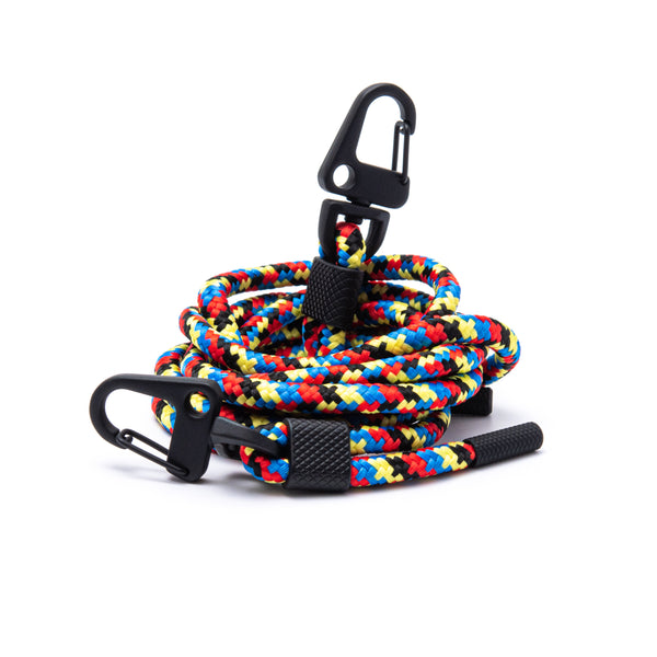 Red-Blue-Yellow carabiner rope